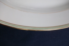 CHARLES MARTIN (CM) GREEN GREEK KEY-  OVAL SERVING PLATTER  18"     ..... https://www.jaapiesfinechinastore.com