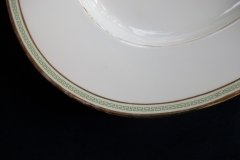 CHARLES MARTIN (CM) GREEN GREEK KEY-  OVAL SERVING PLATTER  18"     ..... http://jaapiesfinechinastore.com
