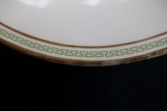 CHARLES MARTIN (CM) GREEN GREEK KEY-  OVAL SERVING PLATTER  18"     ..... https://www.jaapiesfinechinastore.com