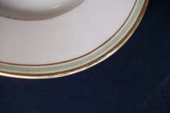 CHARLES MARTIN (CM) GREEN GREEK KEY-  OVAL SERVING PLATTER  18"     ..... https://www.jaapiesfinechinastore.com