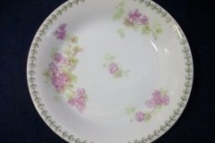 CMC-  MAUREIL CHAPEAU & CHARLES-  PURPLE VIOLETS-  BERRY BOWL    ..... http://jaapiesfinechinastore.com