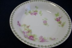 CMC-  MAUREIL CHAPEAU & CHARLES-  PURPLE VIOLETS-  BERRY BOWL    ..... http://jaapiesfinechinastore.com