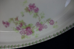 CMC-  MAUREIL CHAPEAU & CHARLES-  PURPLE VIOLETS-  CANOE SHAPE SERVING DISH   ..... https://www.jaapiesfinechinastore.com