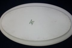 CMC-  MAUREIL CHAPEAU & CHARLES-  PURPLE VIOLETS-  CANOE SHAPE SERVING DISH   ..... http://jaapiesfinechinastore.com