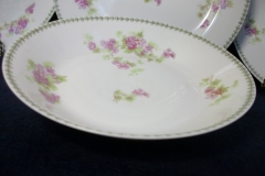 CMC-  MAUREIL CHAPEAU & CHARLES-  PURPLE VIOLETS-  COUPE SOUP BOWL  7 1/2"   ..... https://www.jaapiesfinechinastore.com