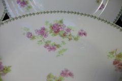 CMC-  MAUREIL CHAPEAU & CHARLES-  PURPLE VIOLETS-  COUPE SOUP BOWL  7 1/2"   ..... http://jaapiesfinechinastore.com