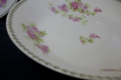 CMC-  MAUREIL CHAPEAU & CHARLES-  PURPLE VIOLETS-  COUPE SOUP BOWL  7 1/2"   ..... https://www.jaapiesfinechinastore.com