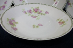 CMC-  MAUREIL CHAPEAU & CHARLES-  PURPLE VIOLETS-  COUPE SOUP BOWL  7 1/2"   ..... https://www.jaapiesfinechinastore.com