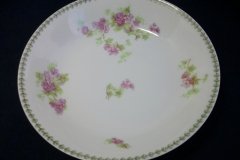 CMC-  MAUREIL CHAPEAU & CHARLES-  PURPLE VIOLETS-  COUPE SOUP BOWL  7 1/2"   ..... http://jaapiesfinechinastore.com