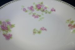 CMC-  MAUREIL CHAPEAU & CHARLES-  PURPLE VIOLETS-  COUPE SOUP BOWL  7 1/2"   ..... http://jaapiesfinechinastore.com