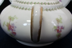 CMC- MAUREIL CHAPEAU & CHARLES  PURPLE VIOLETS-   COVERED SUGAR BOWL   .....   https://www.jaapiesfinechinastore.com