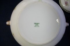 CMC- MAUREIL CHAPEAU & CHARLES  PURPLE VIOLETS-   COVERED SUGAR BOWL   .....   http://jaapiesfinechinastore.com