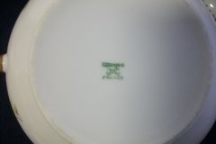 CMC- MAUREIL CHAPEAU & CHARLES  PURPLE VIOLETS-   COVERED SUGAR BOWL   .....   http://jaapiesfinechinastore.com