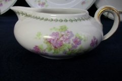CMC-  MAUREIL CHAPEAU & CHARLES-  PURPLE VIOLETS-  CREAMER  8 oz   ..... http://jaapiesfinechinastore.com