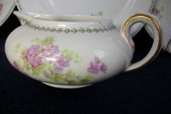 CMC-  MAUREIL CHAPEAU & CHARLES-  PURPLE VIOLETS-  CREAMER  8 oz   ..... http://jaapiesfinechinastore.com