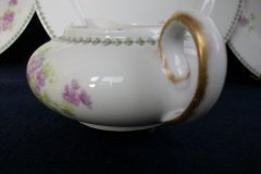 CMC-  MAUREIL CHAPEAU & CHARLES-  PURPLE VIOLETS-  CREAMER  8 oz   ..... http://jaapiesfinechinastore.com