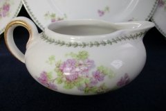 CMC-  MAUREIL CHAPEAU & CHARLES-  PURPLE VIOLETS-  CREAMER  8 oz   ..... http://jaapiesfinechinastore.com