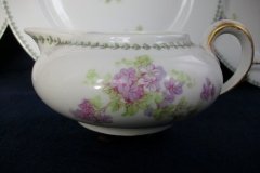 CMC-  MAUREIL CHAPEAU & CHARLES-  PURPLE VIOLETS-  CREAMER  8 oz   ..... http://jaapiesfinechinastore.com