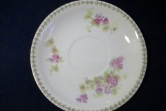 CMC-  MAUREIL CHAPEAU & CHARLES-  PURPLE VIOLETS-  CUP & SAUCER    ..... http://jaapiesfinechinastore.com