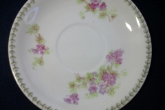 CMC-  MAUREIL CHAPEAU & CHARLES-  PURPLE VIOLETS-  CUP & SAUCER    ..... https://www.jaapiesfinechinastore.com