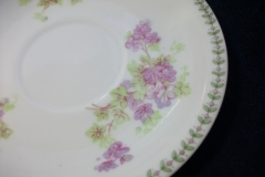 CMC-  MAUREIL CHAPEAU & CHARLES-  PURPLE VIOLETS-  CUP & SAUCER    ..... https://www.jaapiesfinechinastore.com