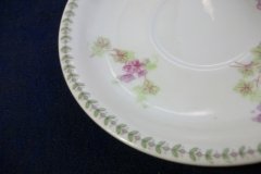CMC-  MAUREIL CHAPEAU & CHARLES-  PURPLE VIOLETS-  CUP & SAUCER    ..... http://jaapiesfinechinastore.com