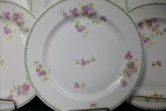 CMC-  MAUREIL CHAPEAU & CHARLES-  PURPLE VIOLETS-  DINNER PLATE  9 7/8"   ..... https://www.jaapiesfinechinastore.com