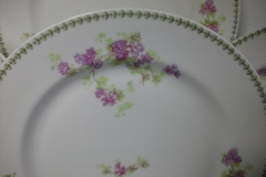 CMC-  MAUREIL CHAPEAU & CHARLES-  PURPLE VIOLETS-  DINNER PLATE  9 7/8"   ..... https://www.jaapiesfinechinastore.com