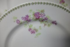 CMC-  MAUREIL CHAPEAU & CHARLES-  PURPLE VIOLETS-  DINNER PLATE  9 7/8"   ..... http://jaapiesfinechinastore.com