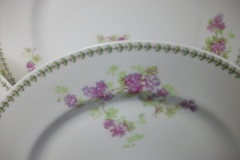 CMC-  MAUREIL CHAPEAU & CHARLES-  PURPLE VIOLETS-  DINNER PLATE  9 7/8"   ..... https://www.jaapiesfinechinastore.com