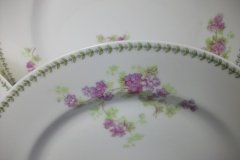 CMC-  MAUREIL CHAPEAU & CHARLES-  PURPLE VIOLETS-  DINNER PLATE  9 7/8"   ..... http://jaapiesfinechinastore.com