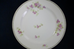 CMC-  MAUREIL CHAPEAU & CHARLES-  PURPLE VIOLETS-  DINNER PLATE  9 7/8"   ..... https://www.jaapiesfinechinastore.com