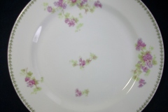 CMC-  MAUREIL CHAPEAU & CHARLES-  PURPLE VIOLETS-  DINNER PLATE  9 7/8"   ..... https://www.jaapiesfinechinastore.com