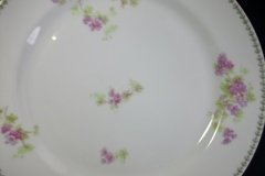 CMC-  MAUREIL CHAPEAU & CHARLES-  PURPLE VIOLETS-  DINNER PLATE  9 7/8"   ..... http://jaapiesfinechinastore.com