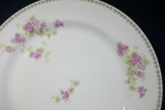 CMC-  MAUREIL CHAPEAU & CHARLES-  PURPLE VIOLETS-  DINNER PLATE  9 7/8"   ..... http://jaapiesfinechinastore.com