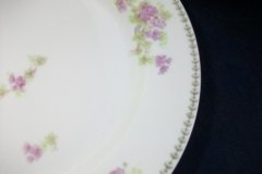 CMC-  MAUREIL CHAPEAU & CHARLES-  PURPLE VIOLETS-  DINNER PLATE  9 7/8"   ..... http://jaapiesfinechinastore.com