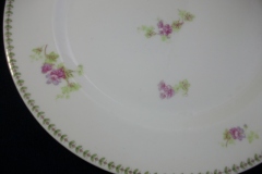 CMC-  MAUREIL CHAPEAU & CHARLES-  PURPLE VIOLETS-  DINNER PLATE  9 7/8"   ..... https://www.jaapiesfinechinastore.com