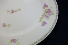 CMC-  MAUREIL CHAPEAU & CHARLES-  PURPLE VIOLETS-  DINNER PLATE  9 7/8"   ..... http://jaapiesfinechinastore.com