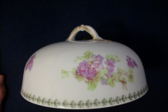 CMC-  MAUREIL CHAPEAU & CHARLES-  PURPLE VIOLETS-  DOME FOR BUTTER DISH  ..... https://www.jaapiesfinechinastore.com