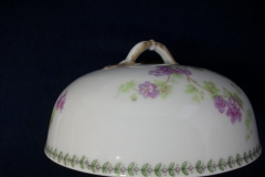 CMC-  MAUREIL CHAPEAU & CHARLES-  PURPLE VIOLETS-  DOME FOR BUTTER DISH  ..... https://www.jaapiesfinechinastore.com