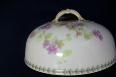 CMC-  MAUREIL CHAPEAU & CHARLES-  PURPLE VIOLETS-  DOME FOR BUTTER DISH  ..... https://www.jaapiesfinechinastore.com