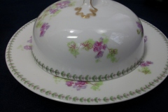 CMC-  MAUREIL CHAPEAU & CHARLES-  PURPLE VIOLETS-  DOME FOR BUTTER DISH  ..... https://www.jaapiesfinechinastore.com