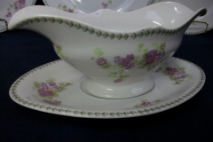 CMC-  MAUREIL CHAPEAU & CHARLES-  PURPLE VIOLETS-  GRAVY BOAT & UNDERPLATE   ..... https://www.jaapiesfinechinastore.com