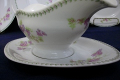 CMC-  MAUREIL CHAPEAU & CHARLES-  PURPLE VIOLETS-  GRAVY BOAT & UNDERPLATE   ..... https://www.jaapiesfinechinastore.com