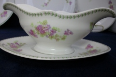 CMC-  MAUREIL CHAPEAU & CHARLES-  PURPLE VIOLETS-  GRAVY BOAT & UNDERPLATE   ..... https://www.jaapiesfinechinastore.com