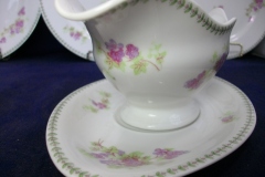 CMC-  MAUREIL CHAPEAU & CHARLES-  PURPLE VIOLETS-  GRAVY BOAT & UNDERPLATE   ..... https://www.jaapiesfinechinastore.com