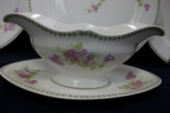 CMC-  MAUREIL CHAPEAU & CHARLES-  PURPLE VIOLETS-  GRAVY BOAT & UNDERPLATE   ..... https://www.jaapiesfinechinastore.com