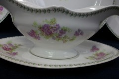 CMC-  MAUREIL CHAPEAU & CHARLES-  PURPLE VIOLETS-  GRAVY BOAT & UNDERPLATE   ..... https://www.jaapiesfinechinastore.com