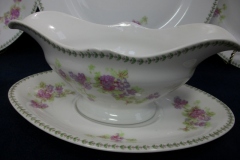 CMC-  MAUREIL CHAPEAU & CHARLES-  PURPLE VIOLETS-  GRAVY BOAT & UNDERPLATE   ..... https://www.jaapiesfinechinastore.com