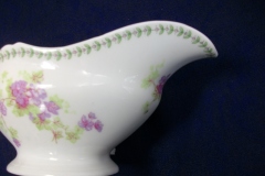 CMC-  MAUREIL CHAPEAU & CHARLES-  PURPLE VIOLETS-  GRAVY BOAT & UNDERPLATE   ..... https://www.jaapiesfinechinastore.com